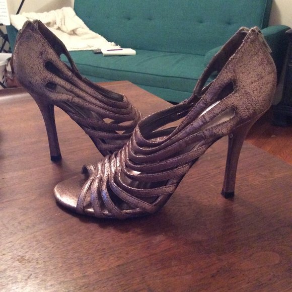 Diba Metallic Distressed Strappy Sandals - Picture 2 of 2